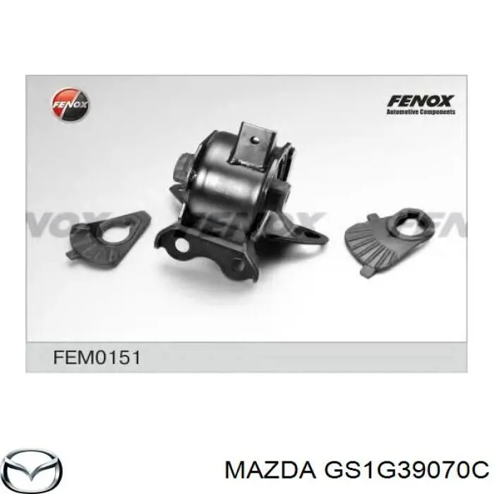 GS1G39070C Mazda soporte motor izquierdo