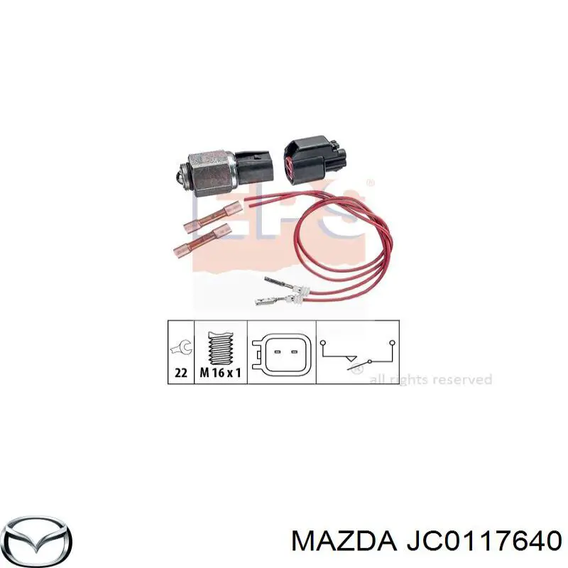 JC0117640 Mazda interruptor, piloto de marcha atrás