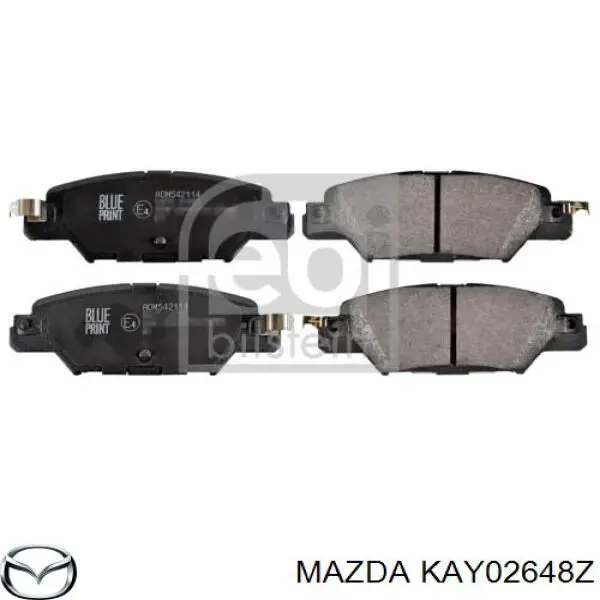 KAY02648Z Mazda pastillas de freno traseras