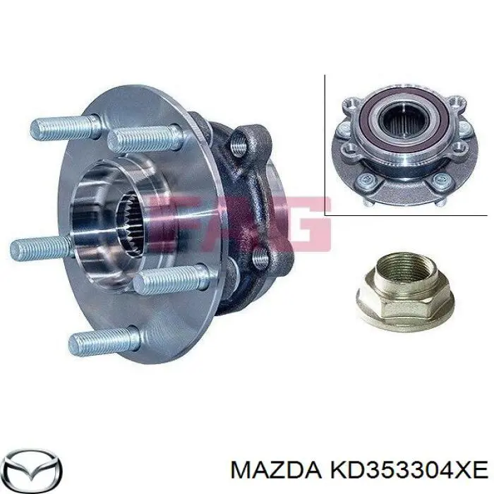 KD353304XE Mazda cubo de rueda delantero