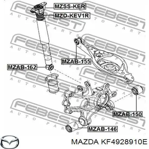 KF4928910E Mazda amortiguador trasero