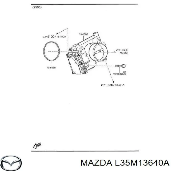 L35M13640A Mazda cuerpo de mariposa completo