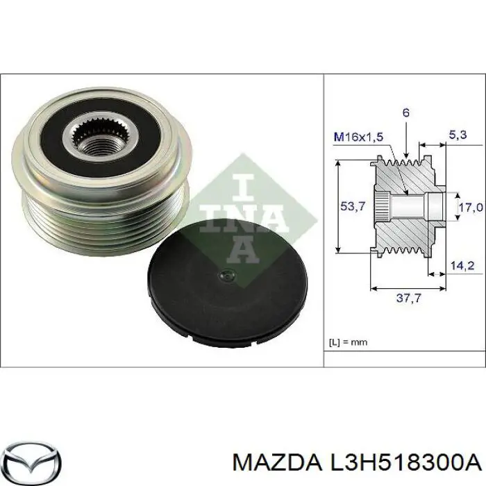 L3H518300A Mazda alternador