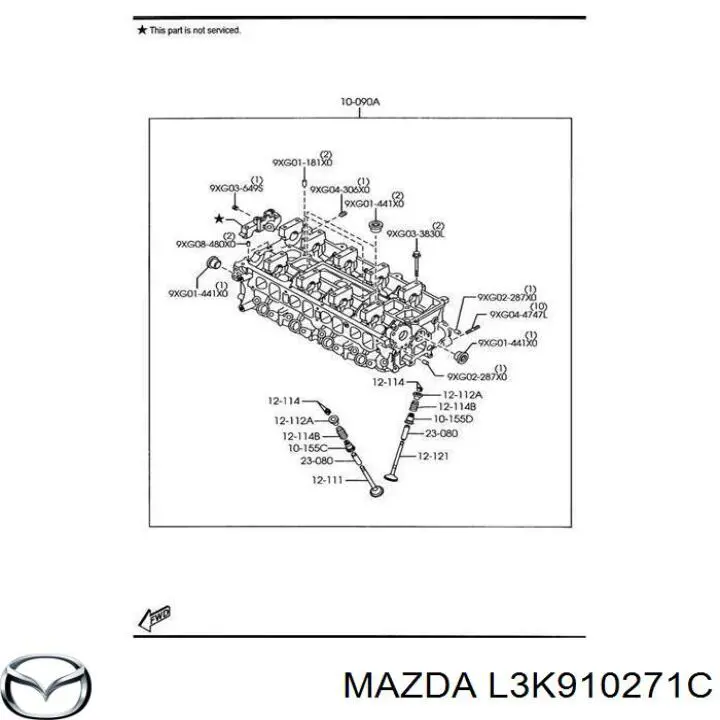 L3K910271C Mazda junta de culata