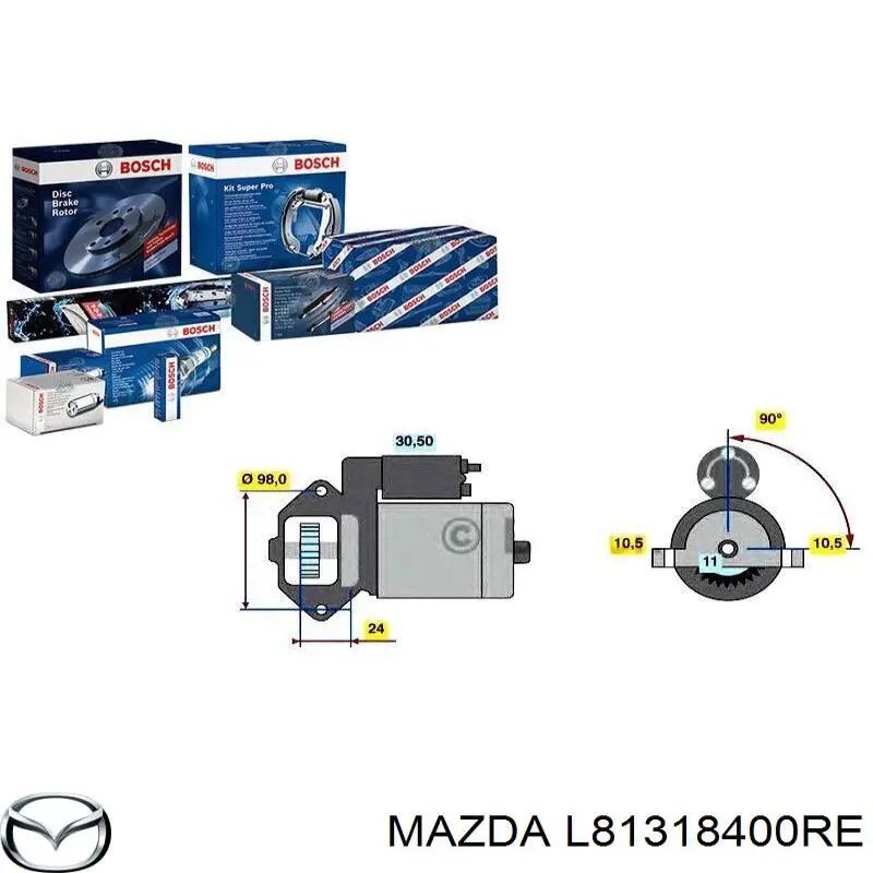 L81318400RE Mazda motor de arranque