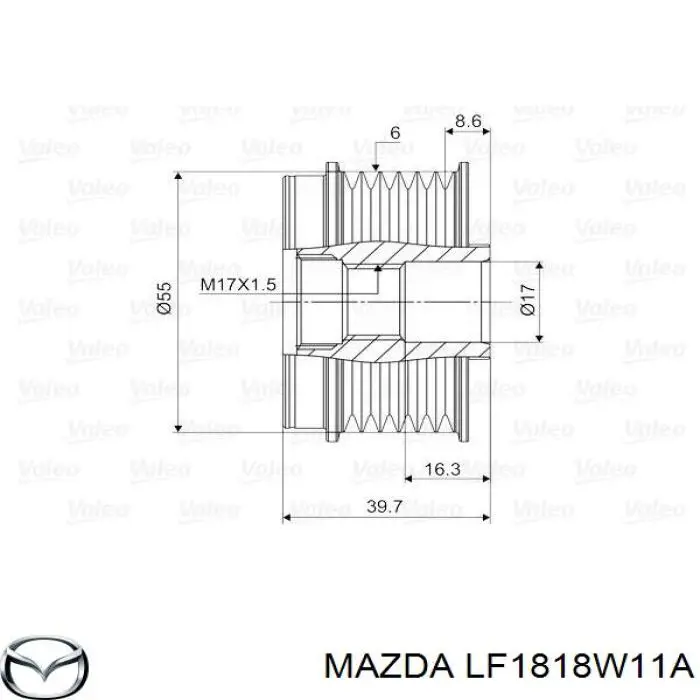 LF1818W11A Mazda poleas juego de piezas