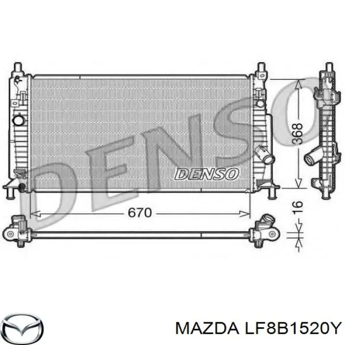 LF8B1520Y Mazda radiador refrigeración del motor