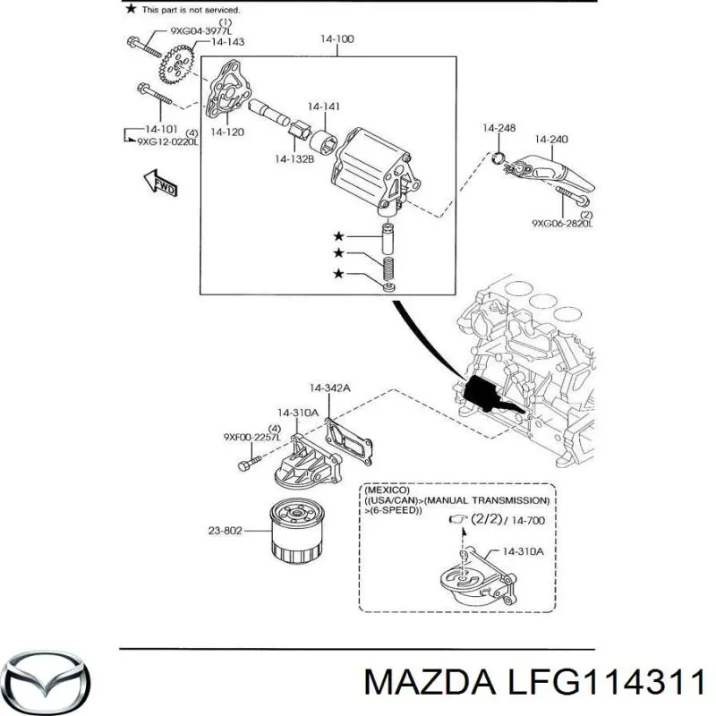  Soporte, filtro de aceite para Mazda 3 BK14