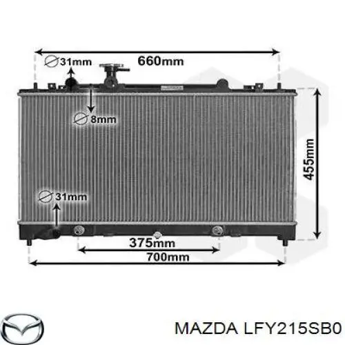 LFY215SB0 Mazda radiador refrigeración del motor