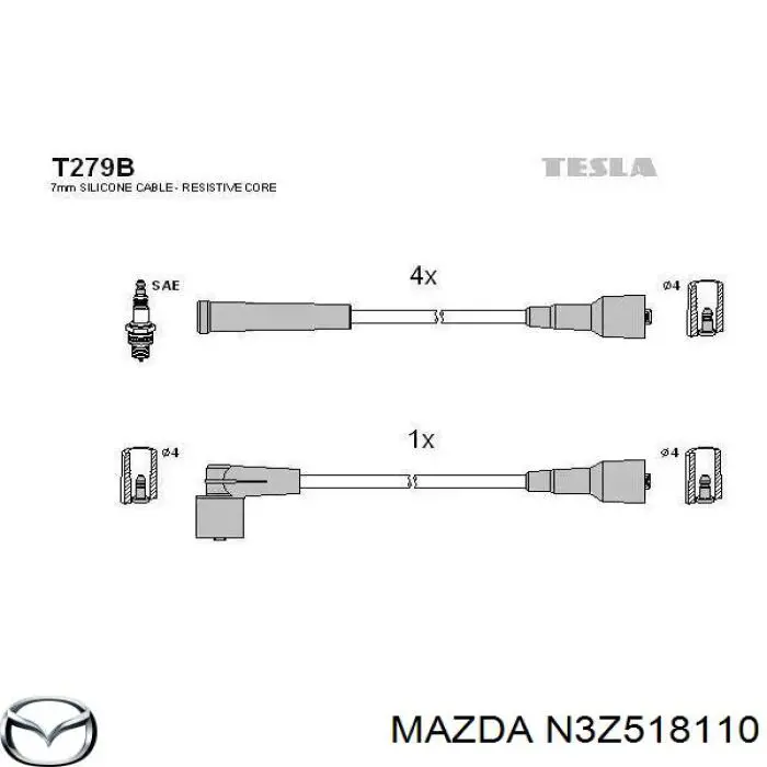 N3Z518110 Mazda bujía de encendido