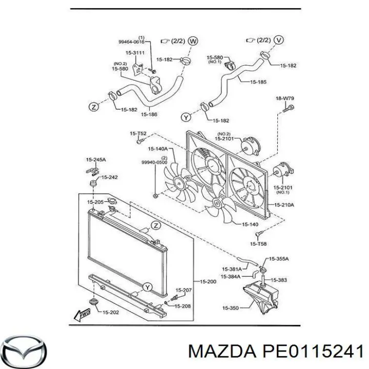  Soporte del radiador superior para Mazda CX-3 DK