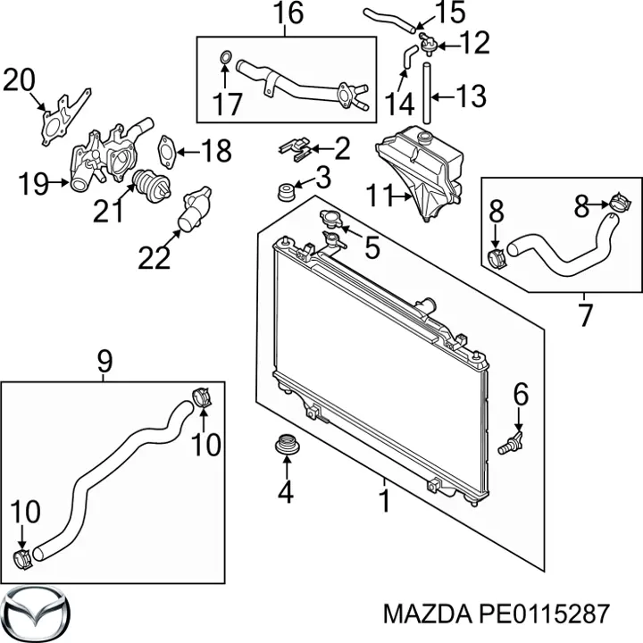  Junta, bomba de agua para Mazda CX-3 DK