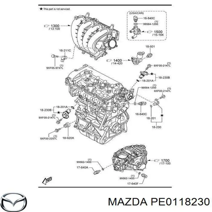  Sensor de posición del árbol de levas para Mazda CX-5 KE