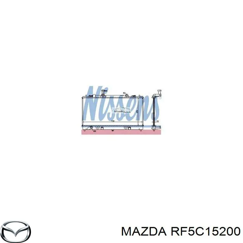 RF5C15200 Mazda radiador refrigeración del motor