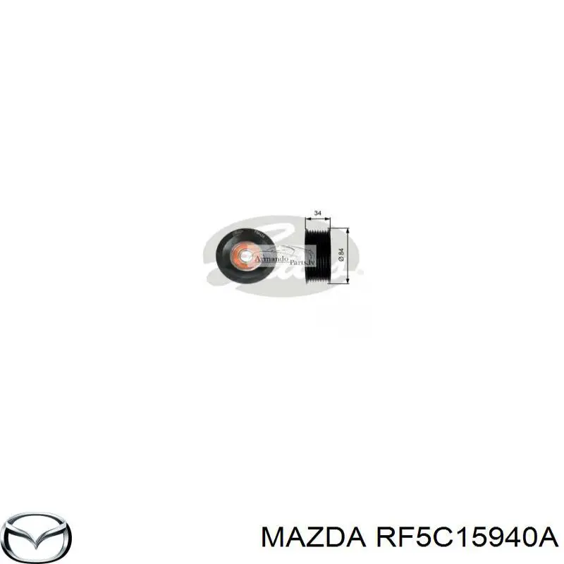 RF5C15940A Mazda polea inversión / guía, correa poli v