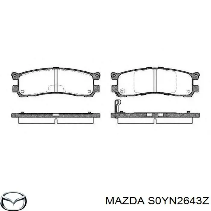 S0YN2643Z Mazda pastillas de freno traseras