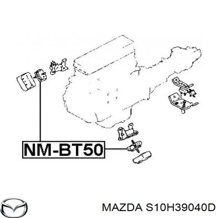 S10H39040D Mazda almoahada (soporte Del Motor Izquierda / Derecha)