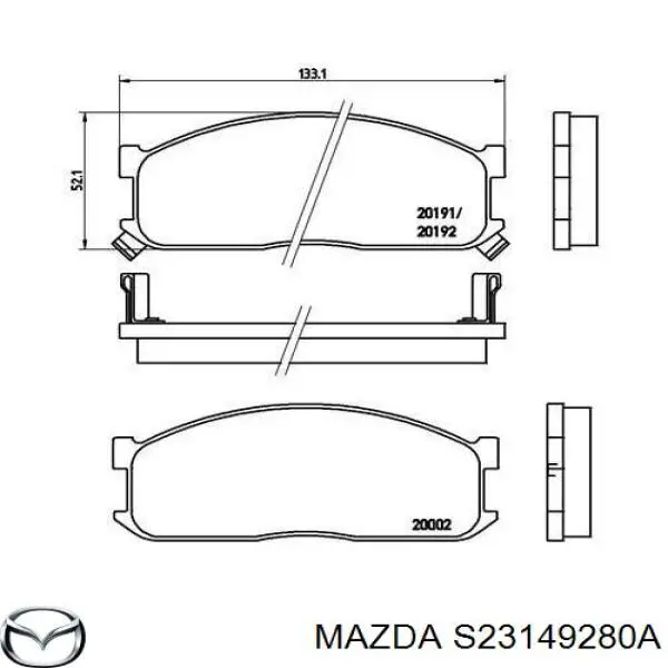 SA9449280 Mazda pastillas de freno delanteras