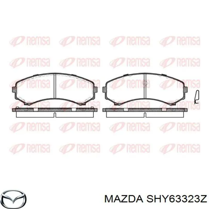 SHY63323Z Mazda pastillas de freno delanteras