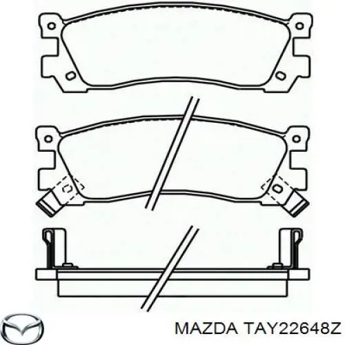 TAY22648Z Mazda pastillas de freno traseras