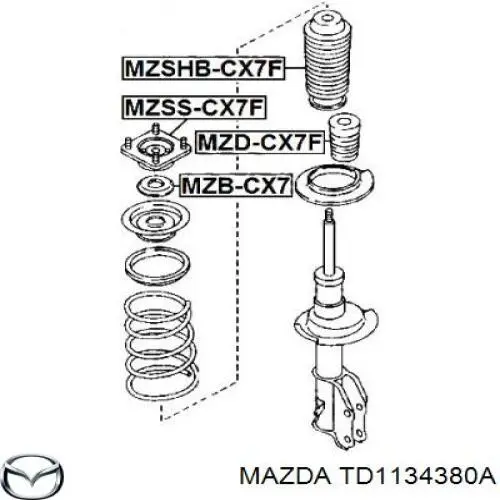 TD1134380A Mazda soporte amortiguador delantero