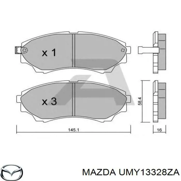 UMY13328ZA Mazda pastillas de freno delanteras