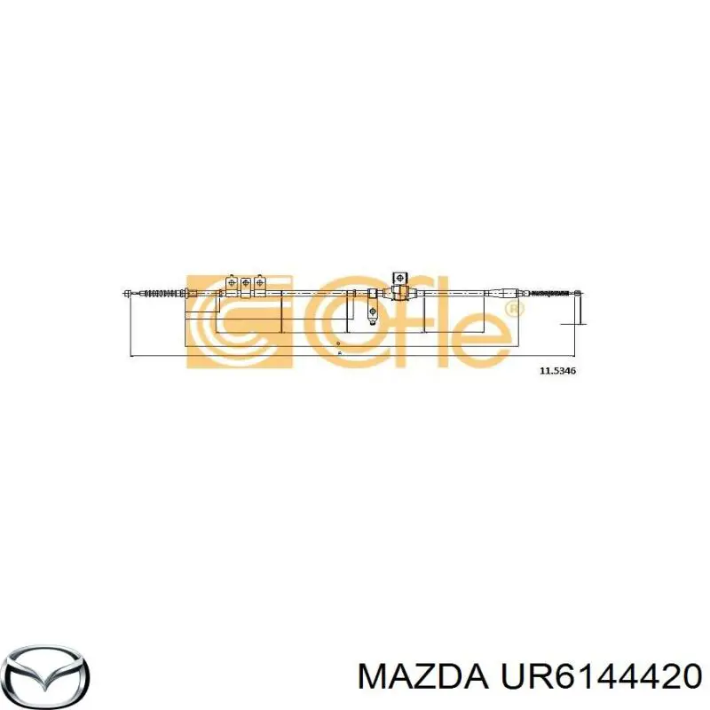  Cable de freno de mano trasero izquierdo para Ford Ranger ET