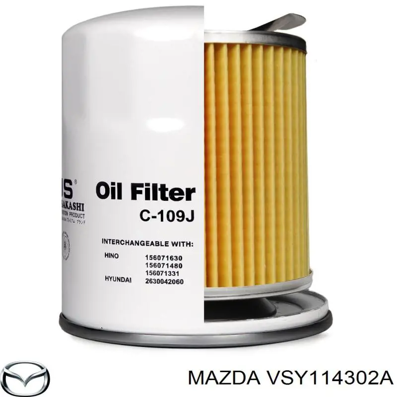 VSY114302A Mazda filtro de aceite