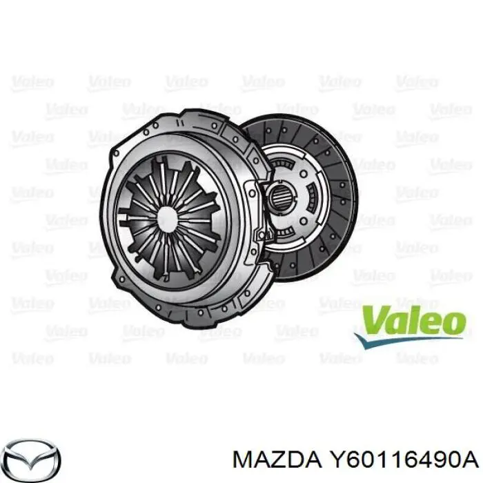 Y60116490A Mazda kit de embrague (3 partes)