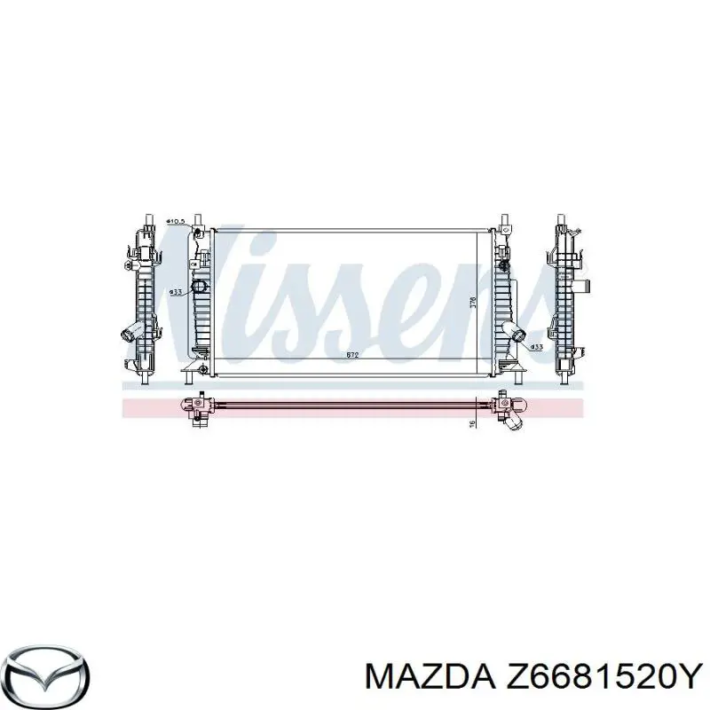 Z6681520Y Mazda radiador refrigeración del motor