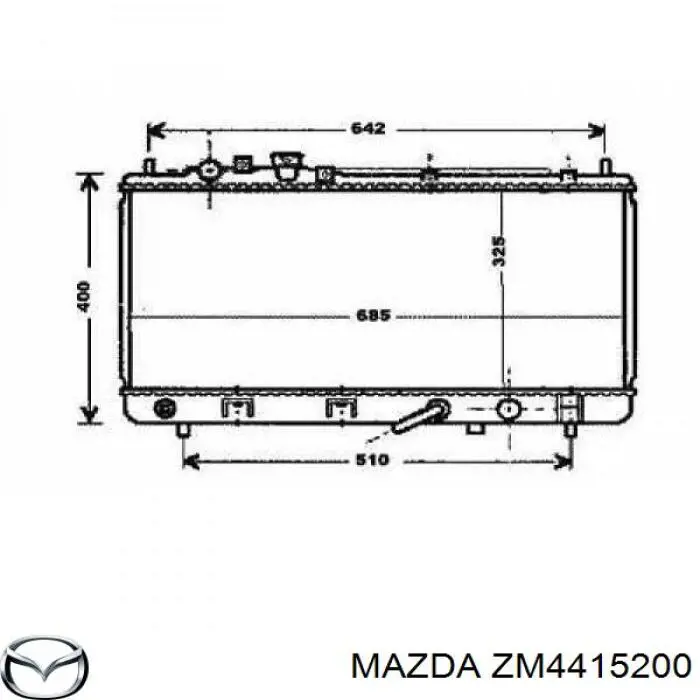 ZM4415200 Mazda radiador refrigeración del motor