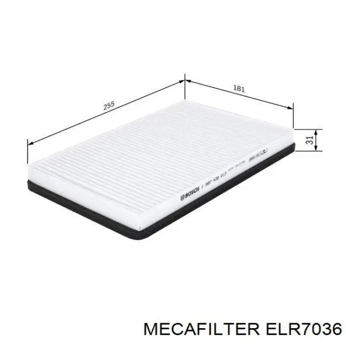 ELR7036 Mecafilter filtro de habitáculo