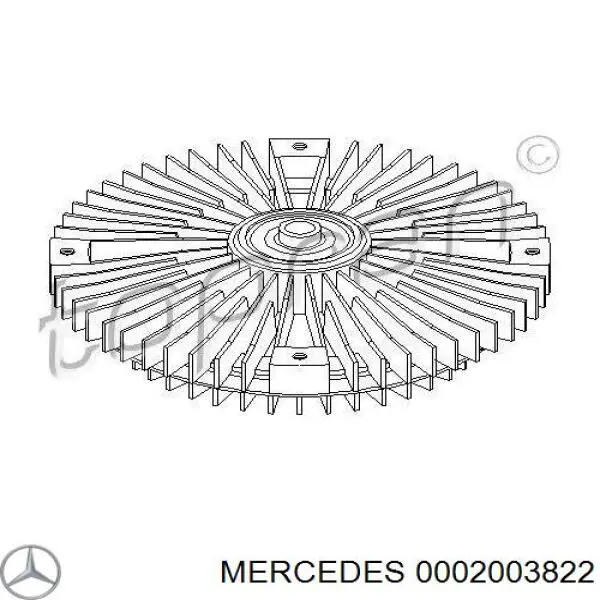 0002003822 Mercedes embrague, ventilador del radiador