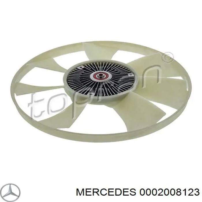 000 200 8123 Mercedes rodete ventilador, refrigeración de motor