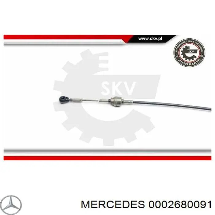 0002680091 Mercedes cable de accionamiento, caja de cambios (selección de marcha)