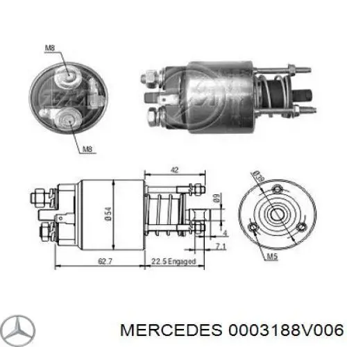 0003188V006 Mercedes motor de arranque