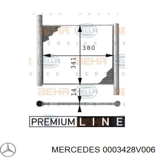 0003428V006 Mercedes radiador refrigeración del motor