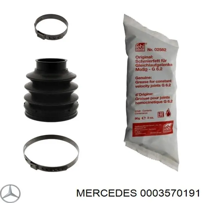 0003570191 Mercedes fuelle, árbol de transmisión trasero interior