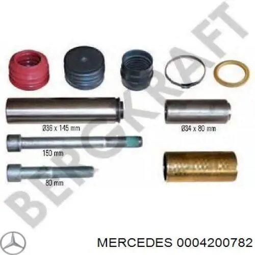 0004200782 Mercedes juego de reparación, pinza de freno trasero