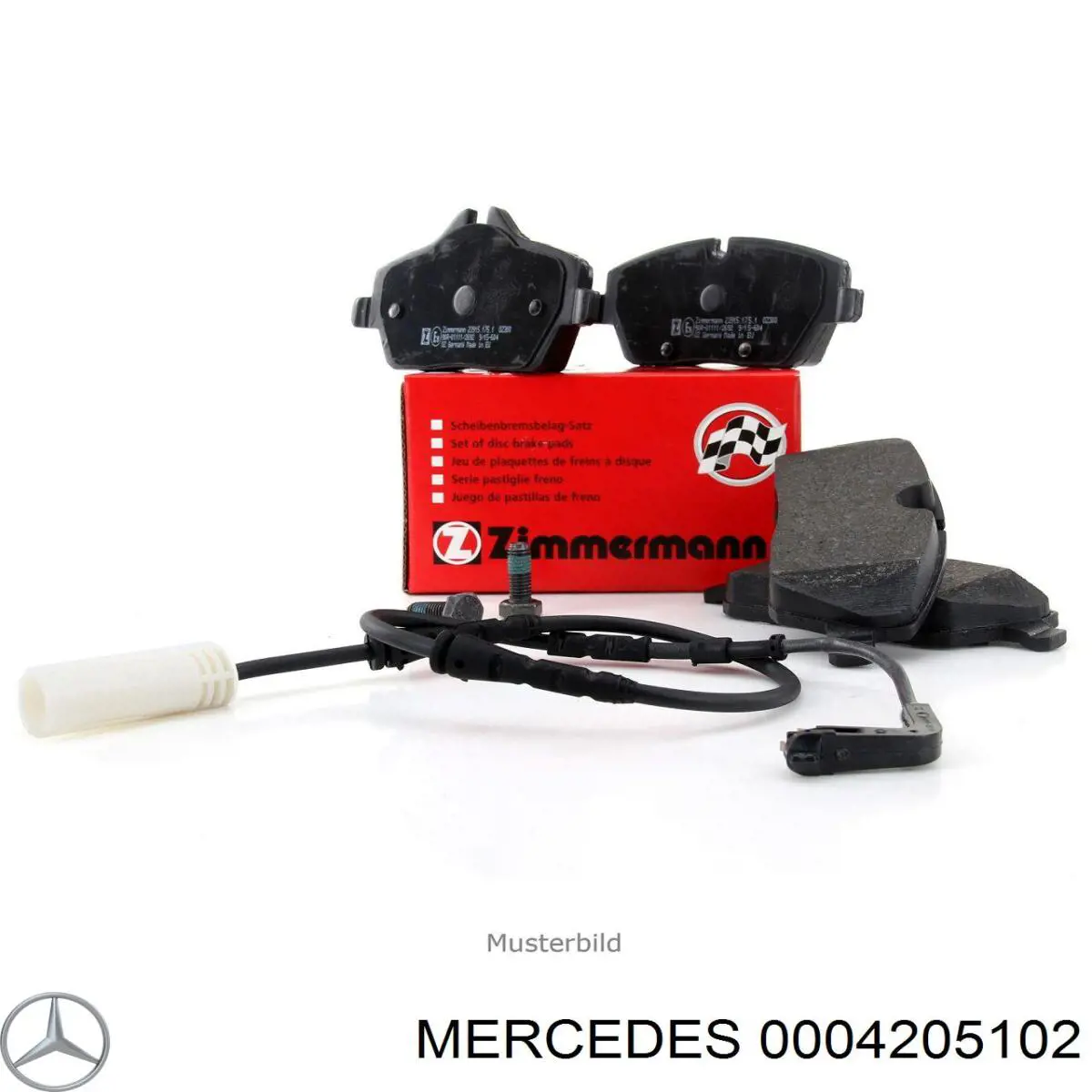 0004205102 Mercedes pastillas de freno traseras