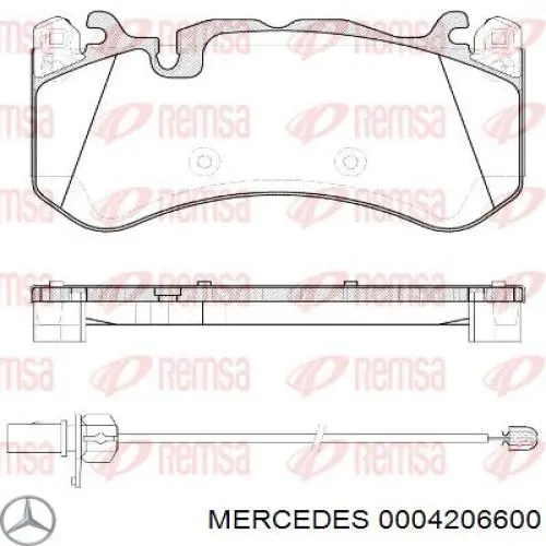 0004206600 Mercedes pastillas de freno delanteras