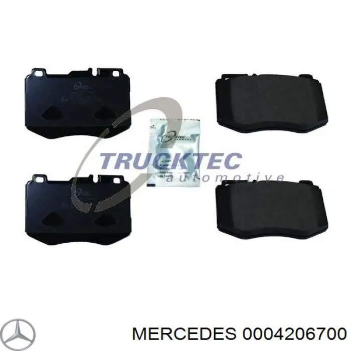 0004206700 Mercedes pastillas de freno delanteras