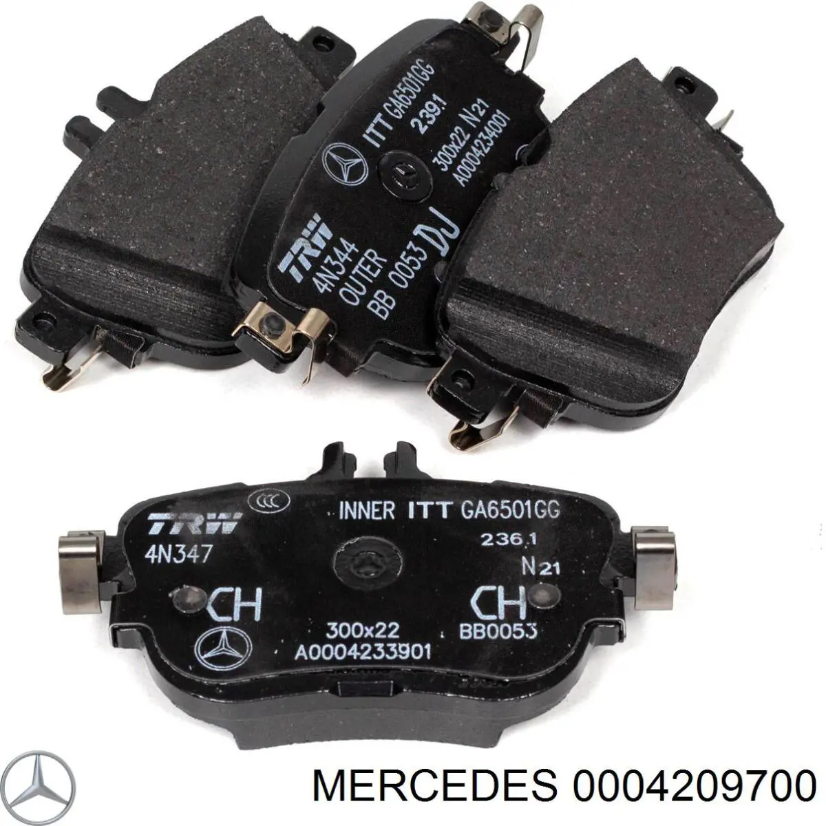 0004209700 Mercedes pastillas de freno traseras