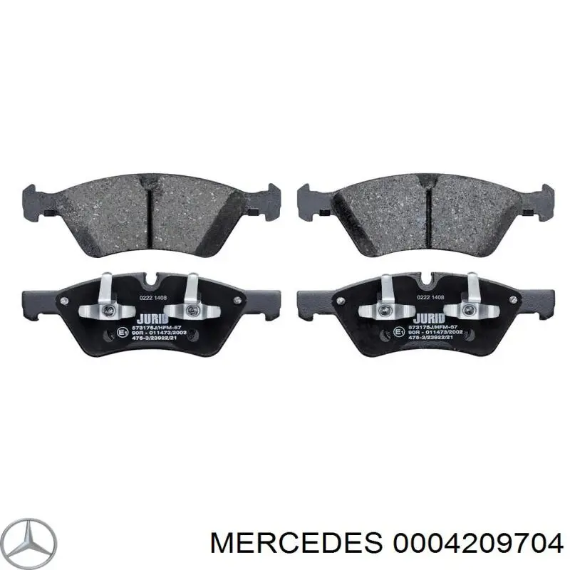 0004209704 Mercedes pastillas de freno delanteras