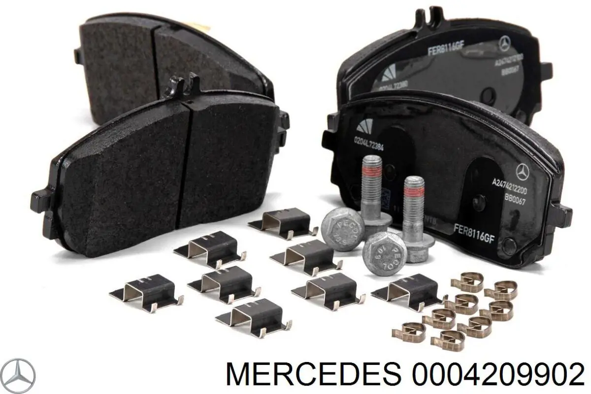 0004209902 Mercedes pastillas de freno delanteras