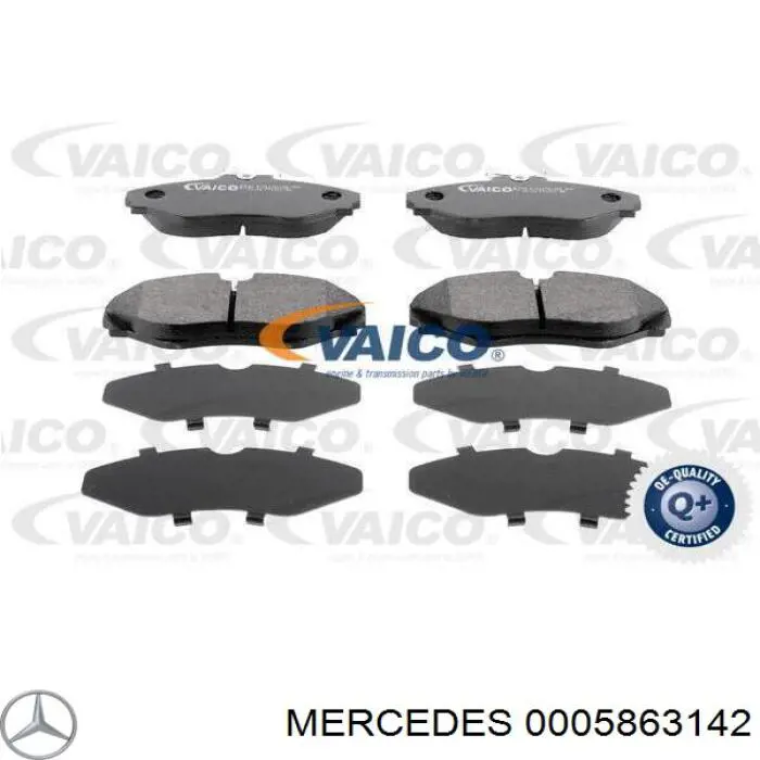 0005863142 Mercedes pastillas de freno delanteras