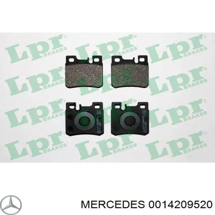 0014209520 Mercedes pastillas de freno traseras