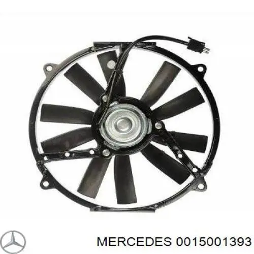 0015001393 Mercedes ventilador (rodete +motor refrigeración del motor con electromotor completo)