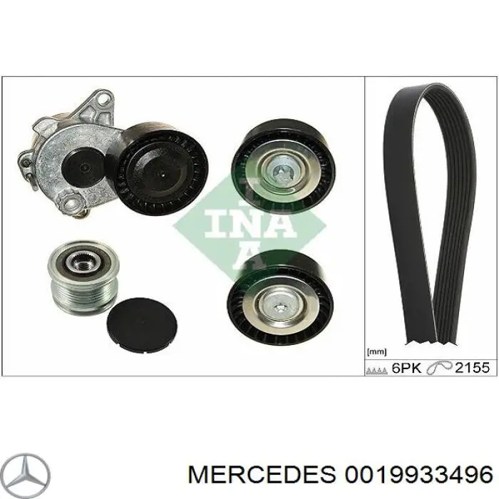 0019933496 Mercedes correa trapezoidal