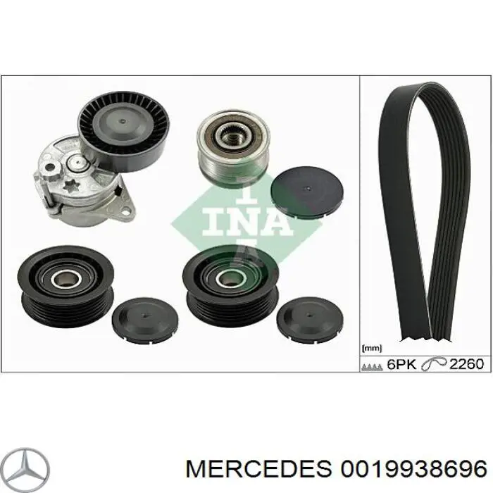 0019938696 Mercedes correa trapezoidal